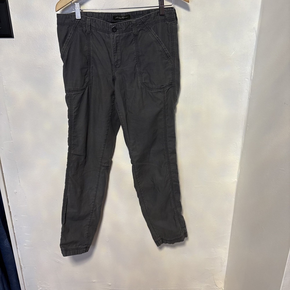 Eddie Bauer Pants Womens 6 Horizon Roll-Up Leg gray Hike Walk
